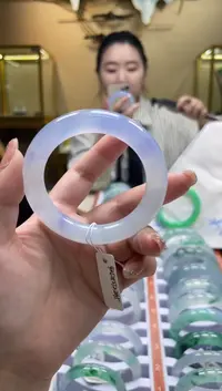 翡翠手镯未镶嵌天然缅甸A货翡翠手镯50.2圆条