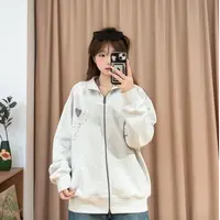 85765余小鱼【猫猫外套】两色立领印花拉链休闲百搭卫衣外套女装