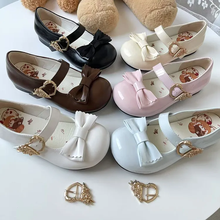 【小甜筒】榛果小熊原创百搭可爱学生洛丽塔lo鞋低跟圆头lolita鞋