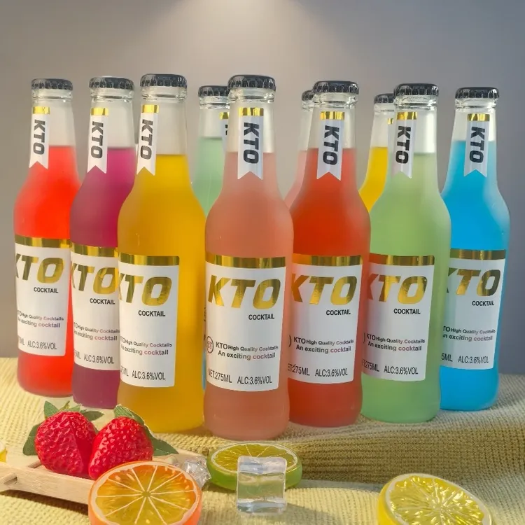 桃子味蓝莓味葡萄味鸡尾酒低度微醺鸡尾酒学生聚会派对气泡酒批发