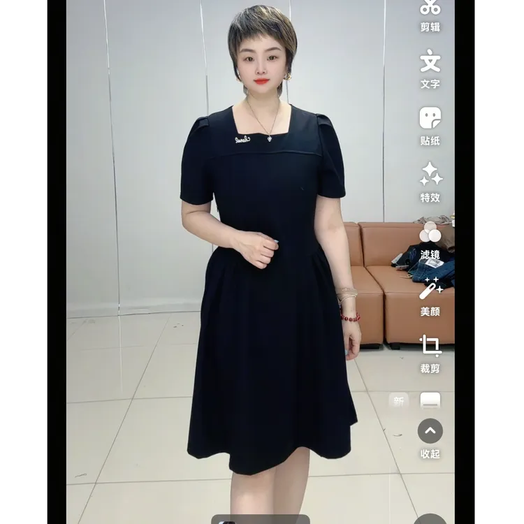 小施家气质优雅减龄高货连衣裙1689