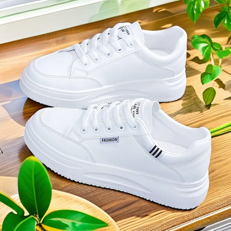 小白鞋2025爆款春秋季新款ins潮厚底休闲鞋松糕运动女鞋百搭板鞋