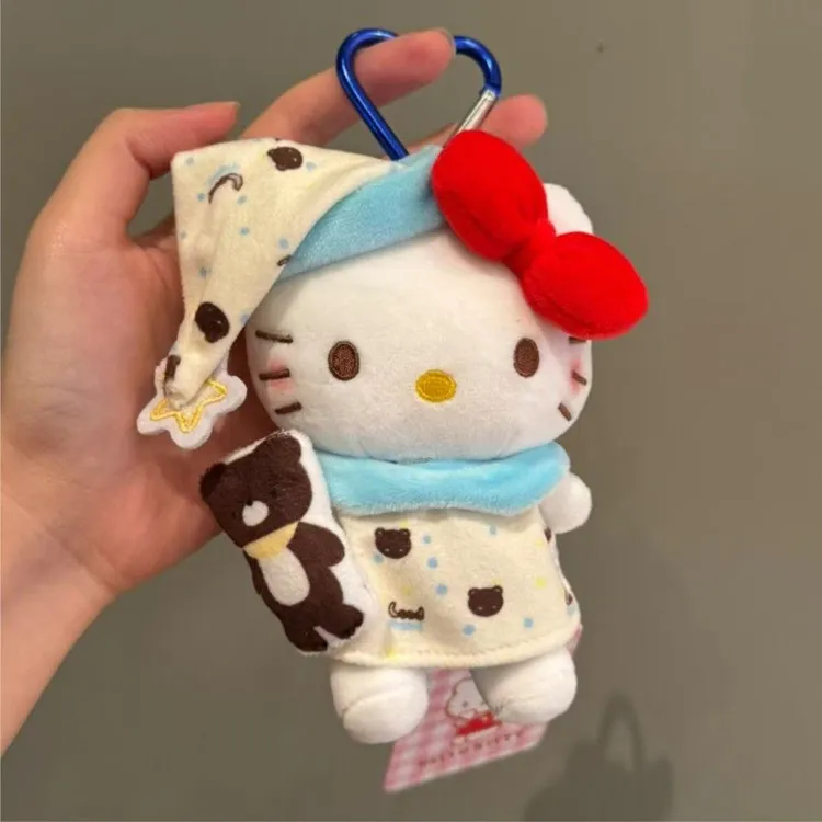 正版HelloKitty包包挂件钥匙扣小熊睡衣哈喽kt猫女生玩偶公仔礼物