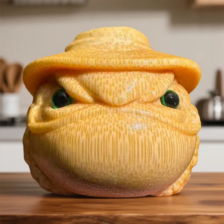 《恶霸蟾老大》龙血金丝竹实心竹雕刻恶霸金蟾文玩手把件解压手把件