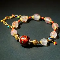 【原创】三世十善 扎基娘娘的小胖锦鲤 南红手串（多样性发货））