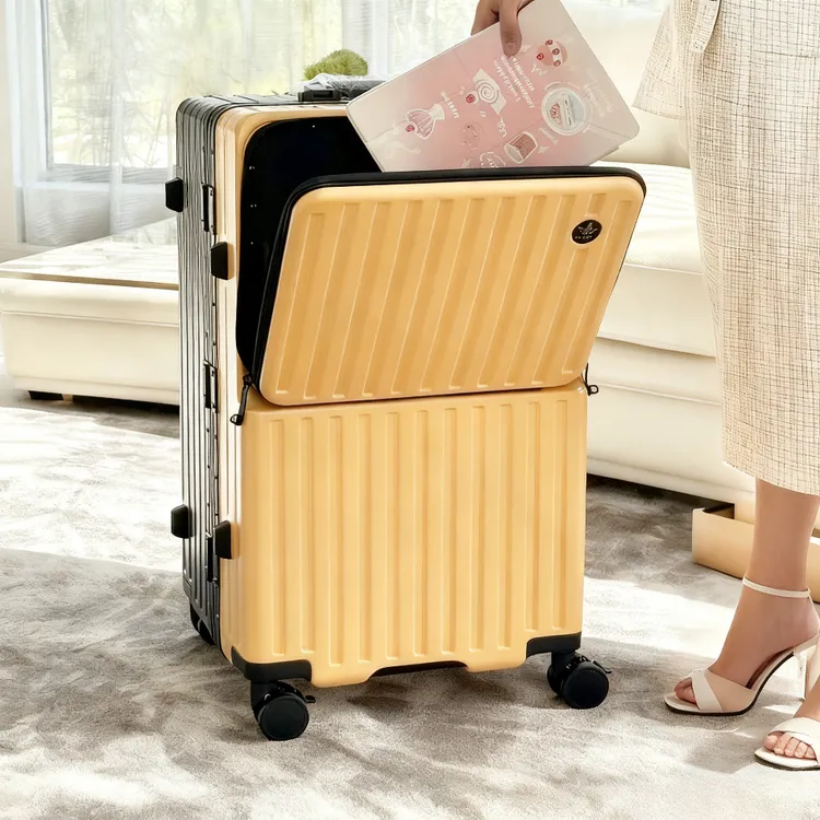 出口行之旅商务前开盖行李箱新款拉杆箱20寸登机箱旅行箱子男女26