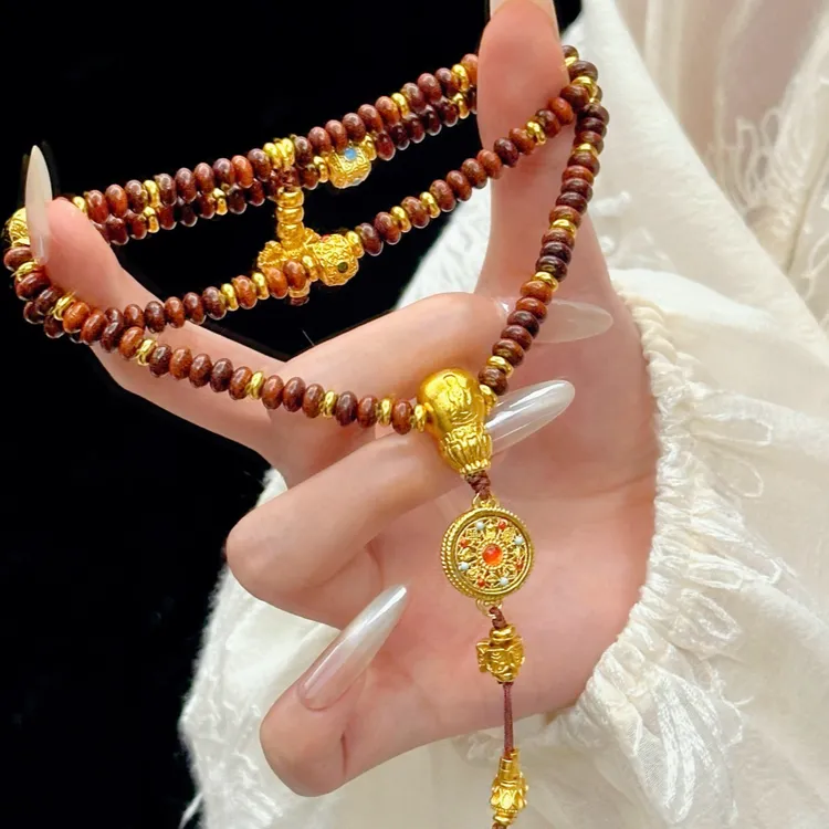 铜合金手链 八宝罗盘算盘珠三圈手链 · 新中式国风宫廷轻奢毛衣链