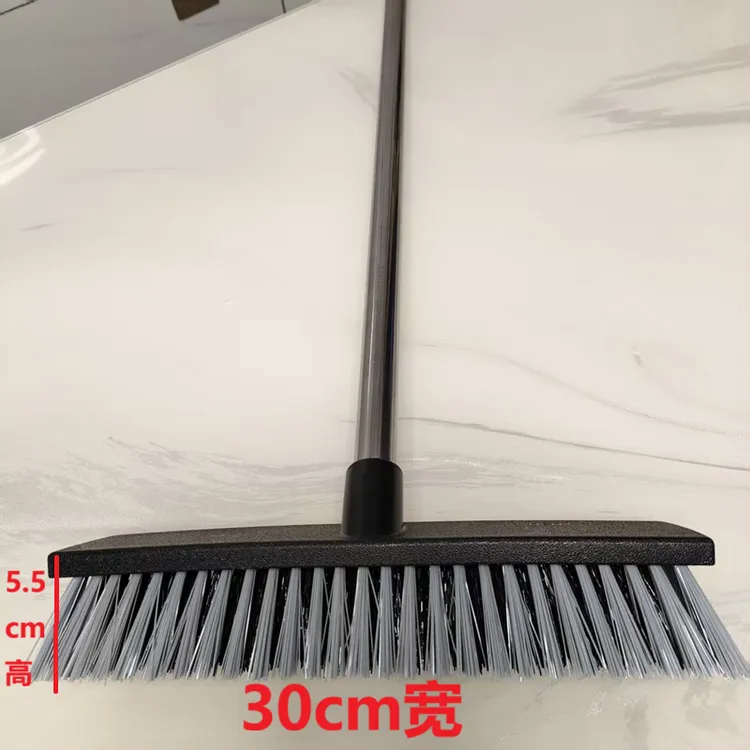 硬毛地刷家用超厚不锈钢螺纹芽塑料刷头卫生间家政保洁专用除青苔