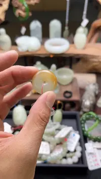 【闪购商品】和田玉吊坠未镶嵌且末金山糖白 26平安扣822128