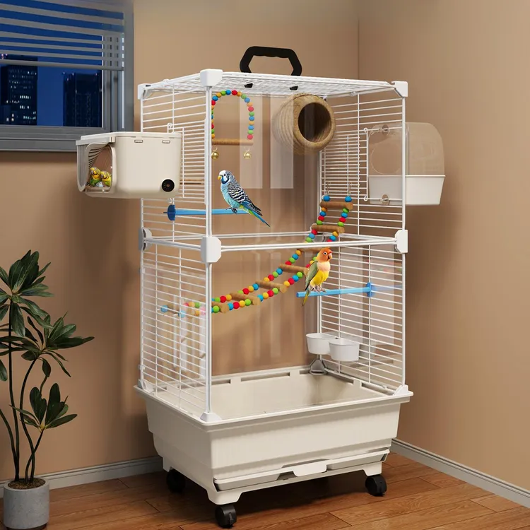 鸟笼鹦鹉笼子大号家用新型防溅别墅虎皮玄凤牡丹小太阳专用鸟笼子商品图