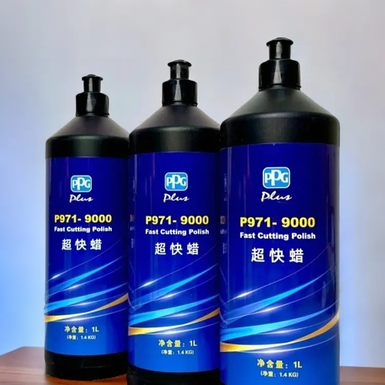 PPG-9000高效三合一水性超快抛光蜡划痕黑色漆面修复抛光蜡
