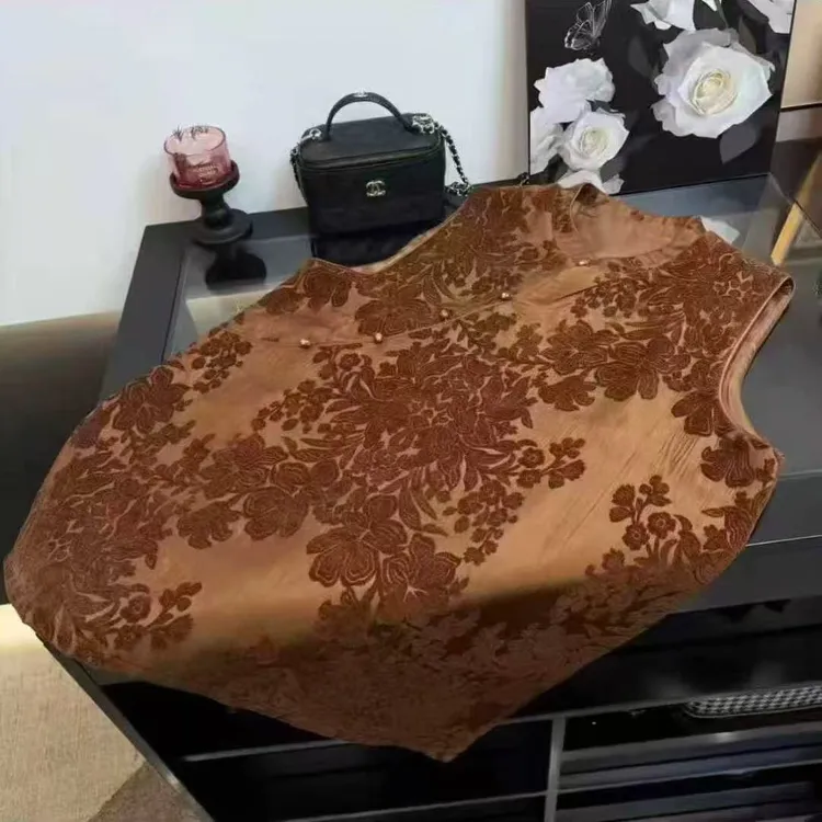 欧货气质秋冬大码新中式别致轻奢设计洋气内搭+马甲裙套装5013