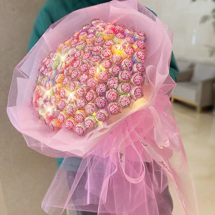 99颗雅客天天棒糖果花束棒棒糖花束520七夕情人节送男女朋友生日