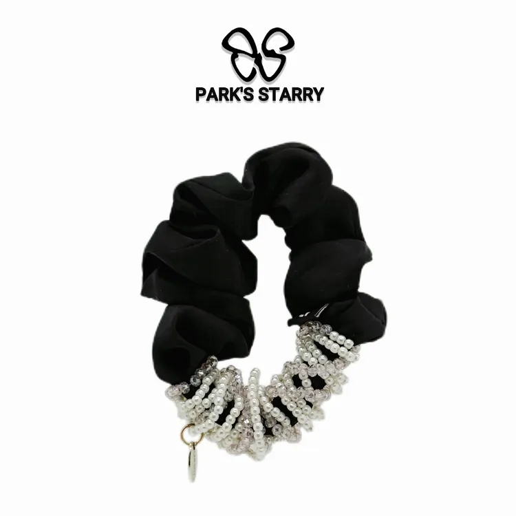 GREBUTY 06800 黑色韩版手工原创设计弹力百搭气质甜美风发圈