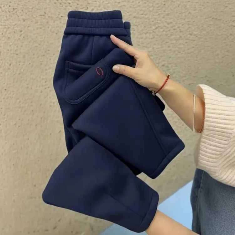 加厚小个子休闲裤女2025秋冬季新款高腰显瘦哈伦裤宽松百搭九分裤