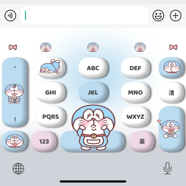 【哆啦A梦】苹果安卓输入法百度打字皮肤美化白肚皮/办公配件服务