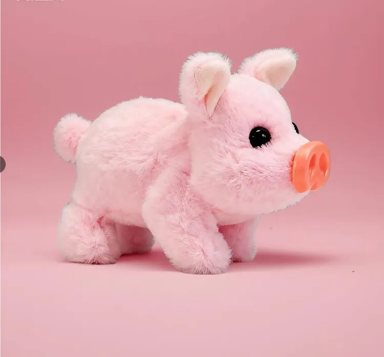 毛绒电动小猪儿童仿真猪会走会叫鼻子动电子宠物生日礼物玩偶玩具