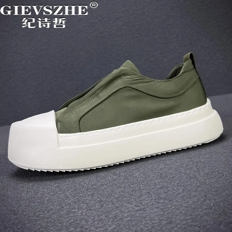 纪诗哲男鞋透气轻便简约运动鞋子男款潮流厚底休闲鞋时尚百搭板鞋