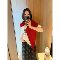 【唐悠悠mgdm】全羊毛三角巾头巾针织条纹围巾女多功能小围脖领巾