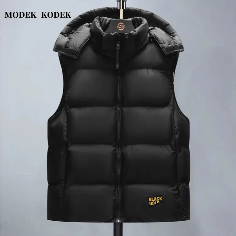 MODEK KODEK秋冬新款男士加厚连帽马甲高品质潮牌宽松百搭棉上衣