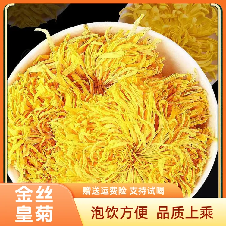 头茬 大朵金丝皇菊 2025年新茶 高山贡菊夏季菊花茶 无硫清香黄山