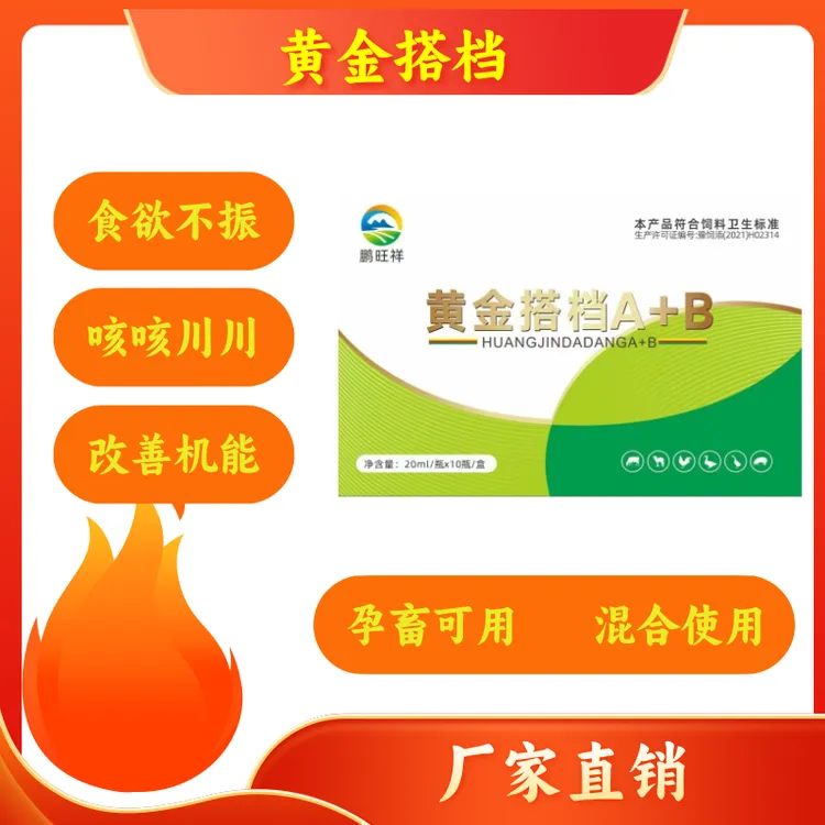 黄金搭档猪牛羊咳喘肺炎胸膜肺炎混合感染链球菌引起腿疼畜牧必备