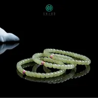 石惑珠宝~和田玉单圈直切手串约5*6mm-多样性发一