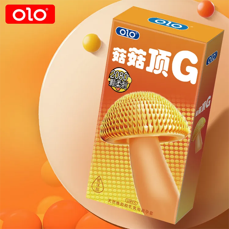 OLO巨型大颗粒狼牙安全套套bytt玻尿酸水润润滑液天然橡胶胶乳男用避孕套
