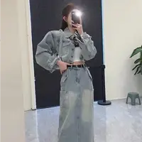 潼潼家【春天必备】设计师显瘦时尚套装气质复古中长款韩版