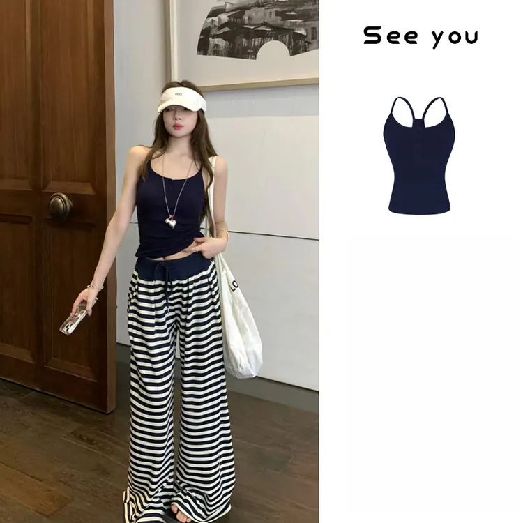 U领牛骨扣工字背心吊带A740