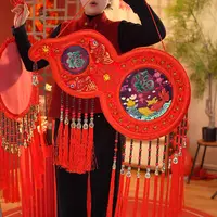 【新款葫芦彩玉浮雕中国结】2026挂件婚庆客厅结婚装饰新年乔迁X