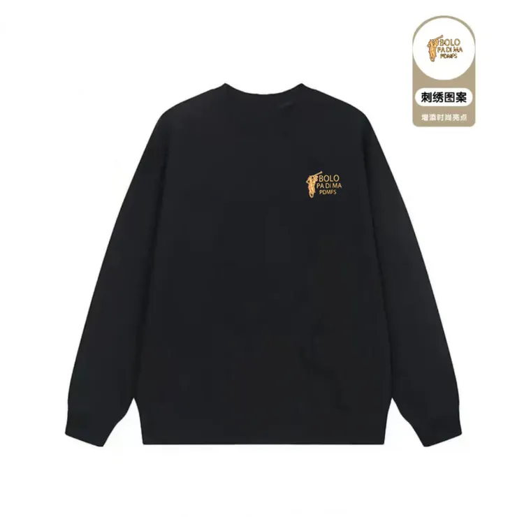 【万针刺绣】圆领秋季情侣潮服时尚运动卫衣—胸标BL
