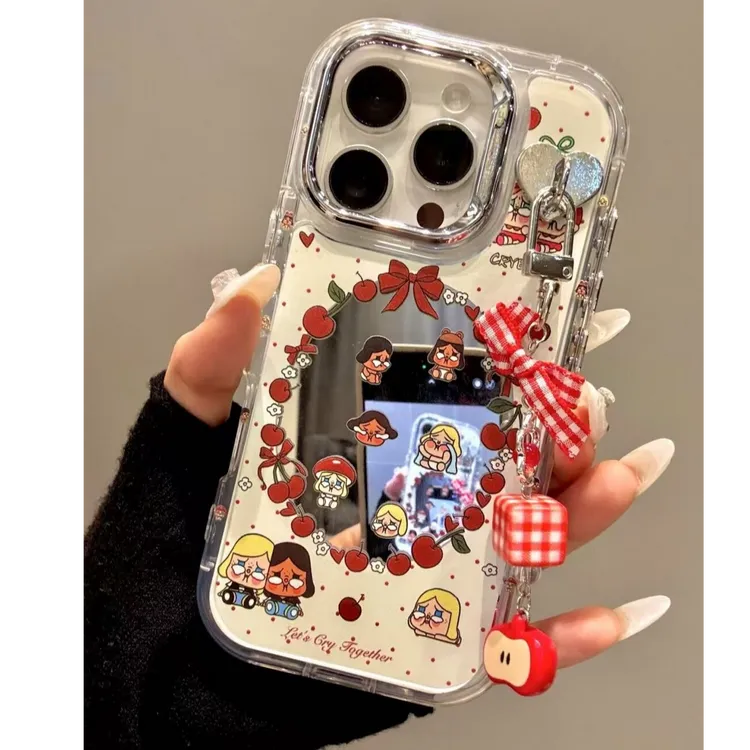 诚星泽哭娃镜面适用苹果16/15/14promax新款iPhone13手机壳12女XR