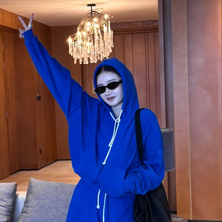 【CHU/2025SSNEW】 《蓝白》毛巾连帽外套NH25154