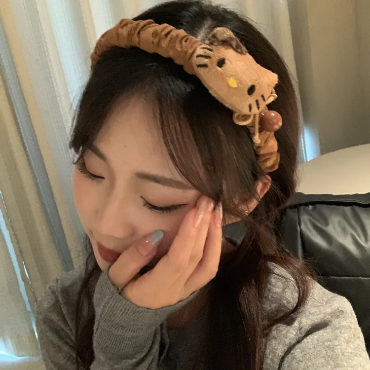 元气满满蝴蝶结小众头箍Kitty发箍休闲风女设计感复古风日韩发饰