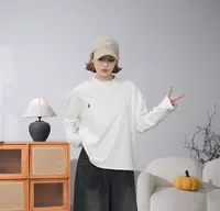 秋款简约刺绣徳绒半高领打底上衣