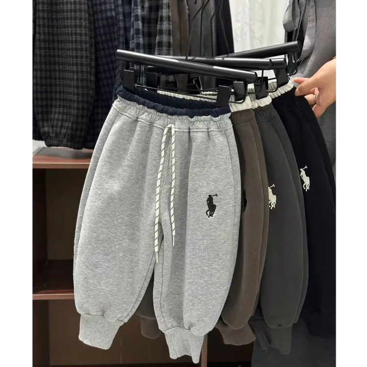 【加奥粒绒】儿童秋冬加绒运动休闲裤加厚外穿中小童卫裤