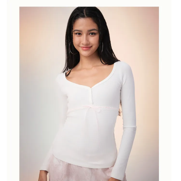 【先加购 15号付定】Hollister25秋Y2K亨利领长袖T恤女装339-5194