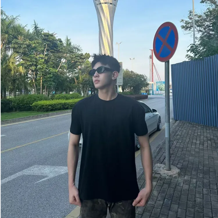 IFZT美式休闲T高级240g重磅面料纯色弹力短袖达人同款