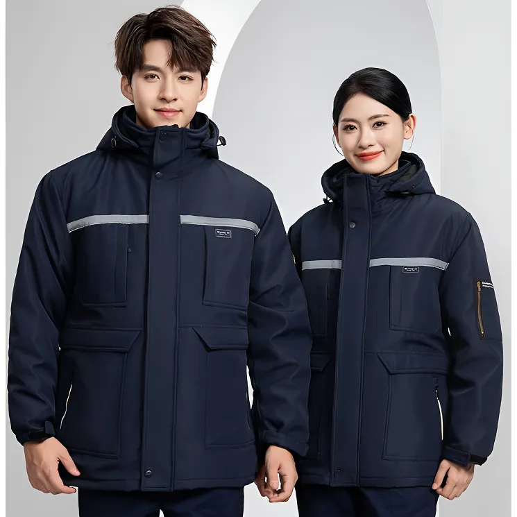 冬季棉服工作服男加厚复合摇粒绒棉袄户外劳保棉服棉衣