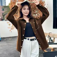 【加绒】中长款牛仔长袖衬衫女秋冬新款宽松洋气减龄上衣#825