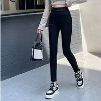 辰熙  简约加绒百搭舒适口袋芭比裤8821