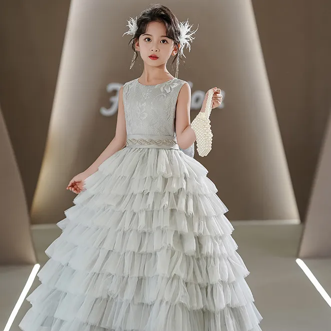 女童晚礼服儿童生日蛋糕裙公主裙花童小女孩主持人钢琴合唱演出服