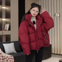 短款羽绒服女连帽气质宽松加厚冬季外套HS0908
