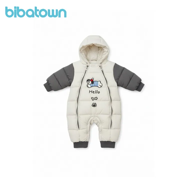 佰宝糖童装2025新款婴幼童童趣风羽绒连体衣452LT7301新生儿婴幼