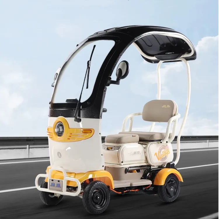 凤凰凤泰篷车丨电动四轮车家用小型带棚接送孩子老人代步车电瓶车