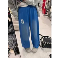 晶咕【刷街担当！】美式复古全松紧高腰水洗渐变色阔腿裤