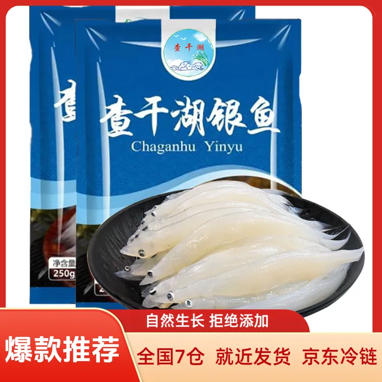 查干湖冷冻大银鱼250g*2袋 淡水湖鱼捕捞非人工喂养白饭鱼面条鱼