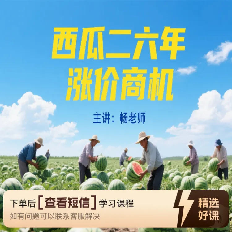 西瓜二六年涨价商机（留意短信解锁课程）