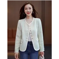 春秋新款小香风时尚洋气百搭加厚减龄气质外套879#